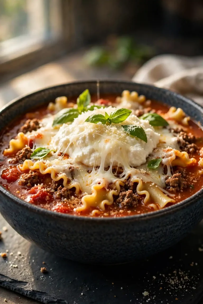 Lasagna Soup — Rich, Cheesy, and Ready in 45 Minutes